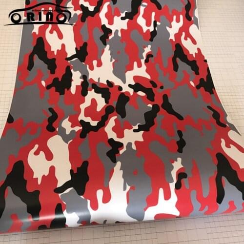 50X200/300/500 CM Black Red White Camo Vinyl Film Motorcycle Bike Truck Vehicle Covers Wraps Camouflage Car Wrap Sticker Film
