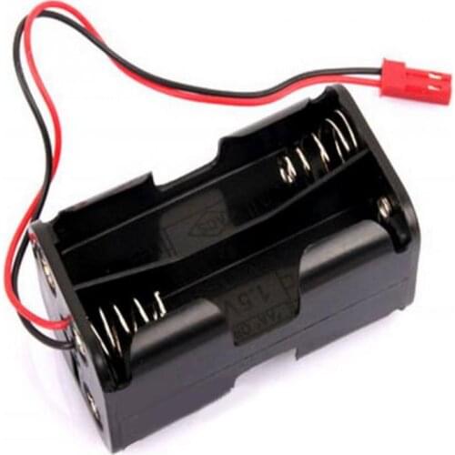 Rc Accessories Receiver Battery Pack Case Box 4 x AA JST Connector Battery Insert Compartment for 1/8 1/10 1/16 RCCar HSP 4wd