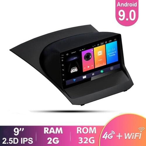 Android 9.0 IPS Car Multimedia Player 4G WIFI GPS NavigationStereo MP4 MP5 Player Auto Radio for 2009-2017 Ford Fiesta