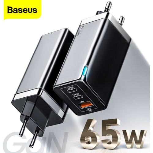 Baseus GaN 65W USB C Charger Quick Charge 4.0 3.0 QC4.0 QC PD3.0 PD USB-C Type C Fast USB Charger For iPhone 12 Pro Max Macbook