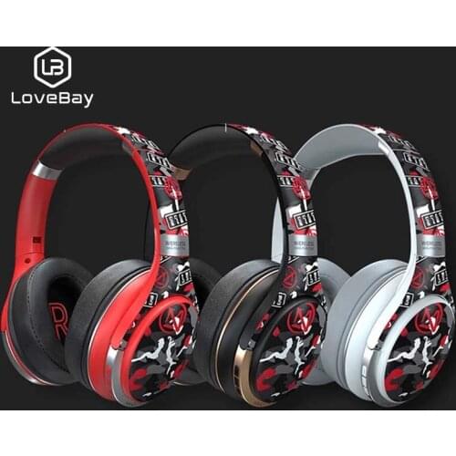LOVEBAY Bluetooth 5.0 Headphone HIFI Stereo Deep Bass Wireless Headset Earbuds Stereo with Mic Noise Cancelling Sports Earphone