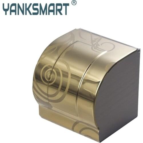 YANKSMART Toilet Paper Roll Holder Wall Mounted Toilet Paper Box Toilet Paper Box Toilet Paper Holder Bathroom Tissue Box