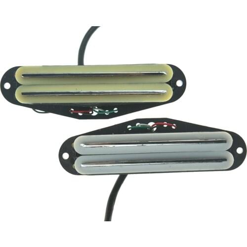 Dopro High Quality Low Noise Electric Guitar Dual Hot Rail Pickup Humbucker Hot Rail for Strat Pickup Cream or White 2 Color