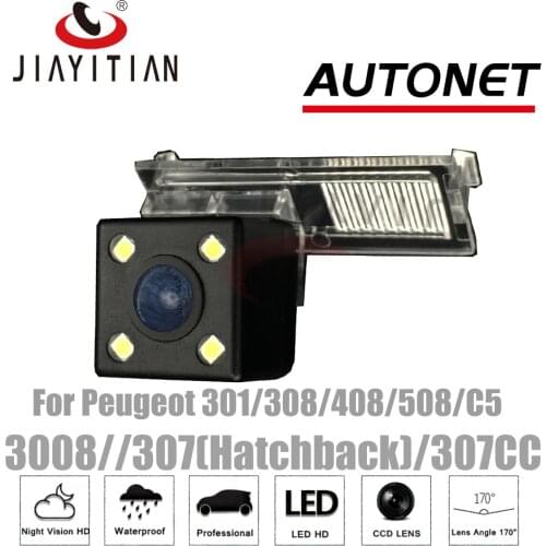 JIAYITIAN Rear View Camera For Peugeot 301/308/408/508/C5/307(Hatchback)/307CC 2013~2015 Night Vision CCD/License Plate camera