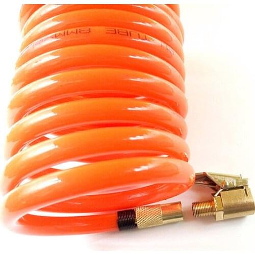 Brass Lock-on Tire Inflator Female Air Chuck with Clip for 8V1 Thread Tires