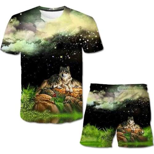 Summer fashion forest wolf Shorts For men/women Brand Shorts Toddler Pants Kids Beach Shorts swim Pants Baby 2021