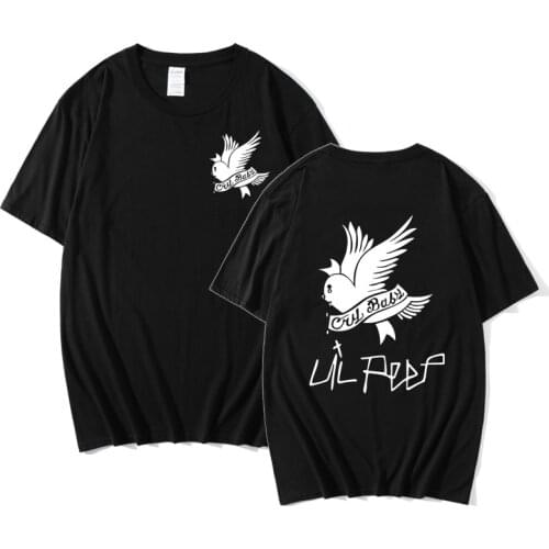 Summer T-shirt lil peep hip-hop singer loose fun print Harajuku loose mens casual chic short-sleeved tops womens