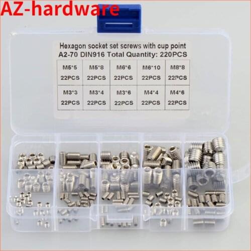 Inner-hexagon set screws suit 304 Stainless Steel M3 M4 M5 M6 M8 set screws suit 350 grain
