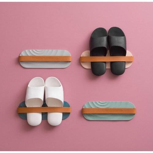 Stainless Steel Wall Mounted Slippers Rack Shoes Holder Slippers Holder Shoes Hanger Bathroom Towel Storage Organizer