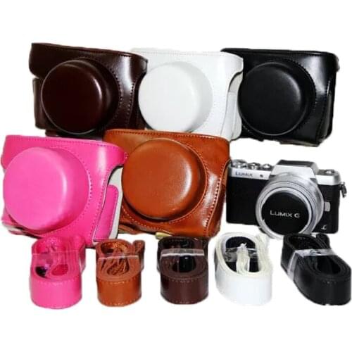 New PU Leather Camera Bag For Panasonic Lumix GF7 GF8 GF9 GF10 Camera Case Portable Case Cover Body