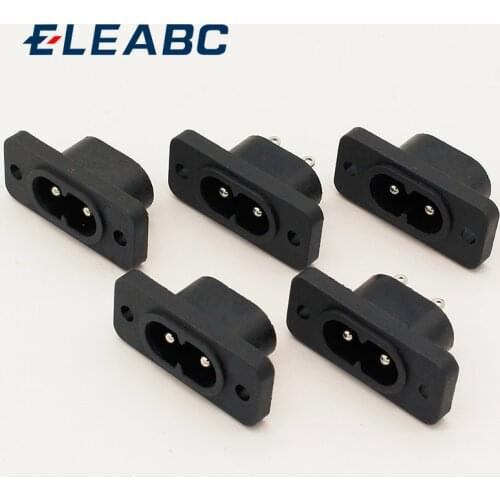 New Hot Selling AC250V 2.5A 5pcs 2Pin IEC 320 C8 Screw Mount Inlet Plug Socket