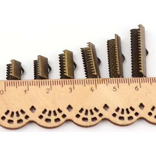 6mm Crimp beads cove clasps Cord End Caps String Ribbon leather Clip Foldover DIY Necklace Bracelet Connectors Jewelry Findings