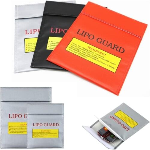 1Pcs Fireproof RC LiPo Li-Po Battery Fireproof Safety Guard Safe Bag Charging Sack Battery Safety Guard Silver Two size Hot
