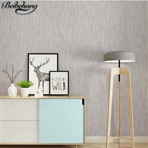 Beibehang Modern Simple Pure Purple Color Striped Stripe Nonwoven Fabric Wallpaper Bedroom Living Room TV Background Wallpaper