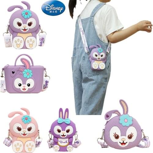 Disney Stellalou Girl Baby One-shoulder Messenger Bag New Childrens Princess Small Bag 3D Cartoon Coin Purse Messenger