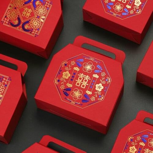 Wedding supplies Chinese wedding candy box creative hi word candy box wedding banquet portable candy box can hold cigarettes