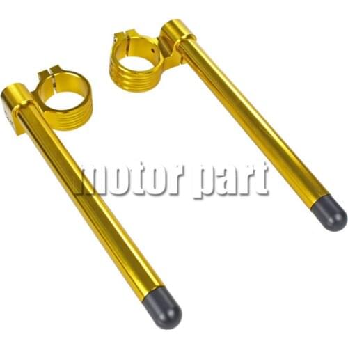 50mm Motorcycle Fork Tube For Aprilia RS250 RS 250 RSV Mille Clip-ons Handle Bar CNC Riser Handlebar Raised 20mm Gold Color