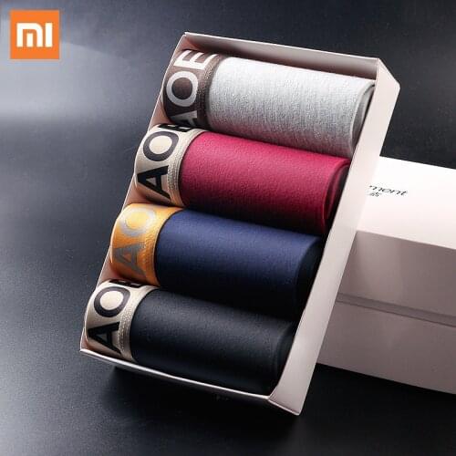 4pcs/lot Xiaomi Mijia boxer mens underwear men Modal underpants male panties shorts underwear boxer shorts four seasons wearable