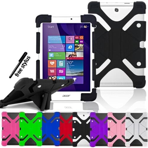 Universal Soft Silicone Stand Case Cover for Acer Iconia One Tab 10.1 Inch Tablet Drop Resistance Shockproof Protection Case