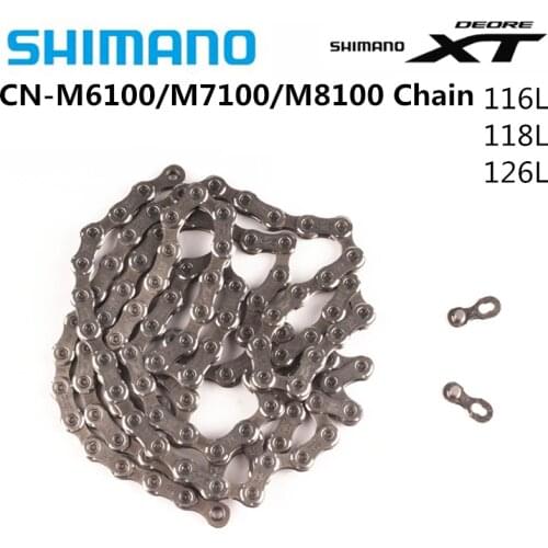SHIMANO DEORE XTR CN M9100 XT M8100 SLX M7100 DEORE M6100 Chain 12s MTB Bicycle Chain 116L 124L 126L Bicycle Original Shimano