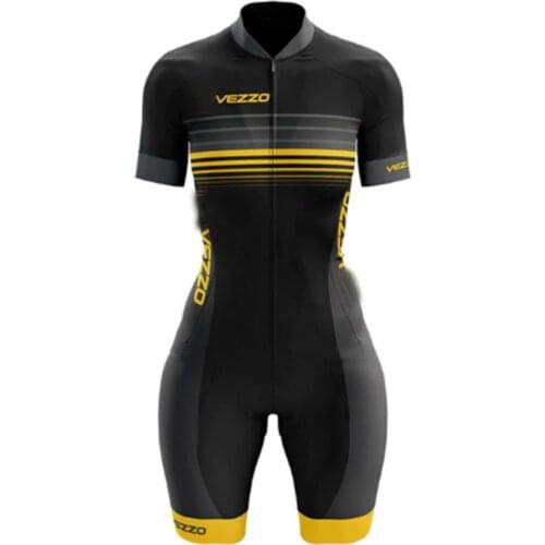 2021VEZZO Women‘s Cycling Skinsuit Sets Professional Sexy Maillot Ropa Jumpsuit Kits Summer Couples Macaquinho Ciclismo Feminino