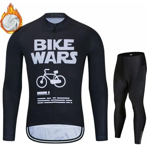 RCC Winter Cycling Clothing Long Sleeve Jersey Set Men Team Warm Jacket MTB Clothing Thermal Fleece Ropa Ciclismo