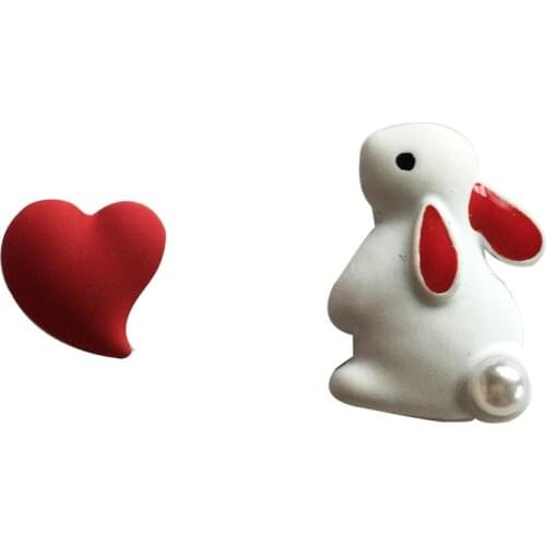 10 pair / lot fashion jewelry accessories irregular painted metal heart rabbit earrings for women 2020
