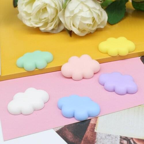 10Pcs Cartoon Clouds Resin Color Ornaments DIY Craft Basteln Girls Hair Accessories Phone Shell Patches Decor Arts Materials