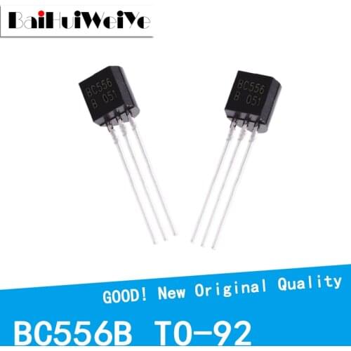 100PCS/LOT BC556B BC556 556 556B TO-92 TO92 Triode Transistor NPN New Original Good Quality Chipset
