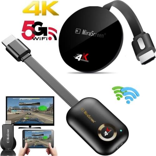 2.4G/ 5G 4K Wireless WiFi Mirroring Cable HDMI-compatible Adapter 1080P Display Dongle for IOS Android Phone To TV