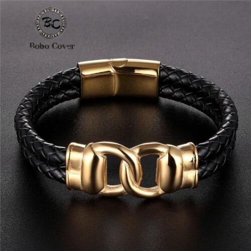 2021 Hot sale high quailty Infinity Bracelets Bangles Genuine Leather Stainless steel Buckle men women bracelet Luxury Jewelry