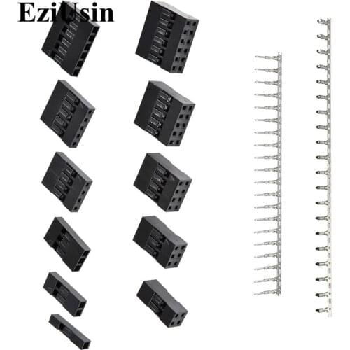 620Pcs Housing Dupont Connector 2.54mm Pitch JST SM 1~6 Pin Header Male Female Crimp Pins Terminal Adaptor Assortment Kit