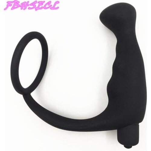 FBHSECL Anal Sex Toys Prostate Massager Male Vibrators Penis Ring 10 Vibration Mode Vibrator For Men With Butt Plug