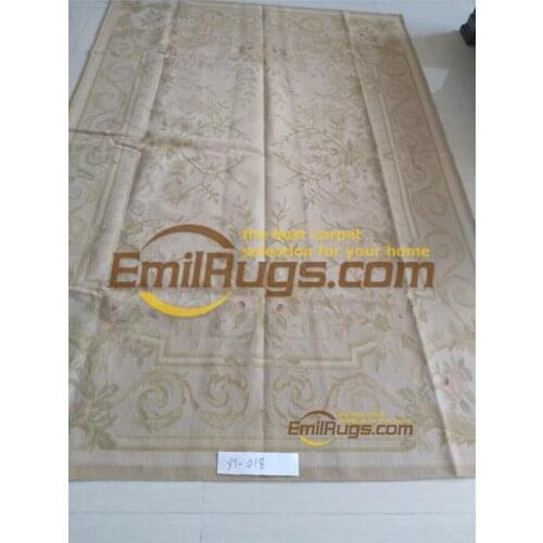 Antique French Carpet Rare Aubusson Style Handwoven Kitchen Runner Rug Rectangle Carpet Serapi Carpet