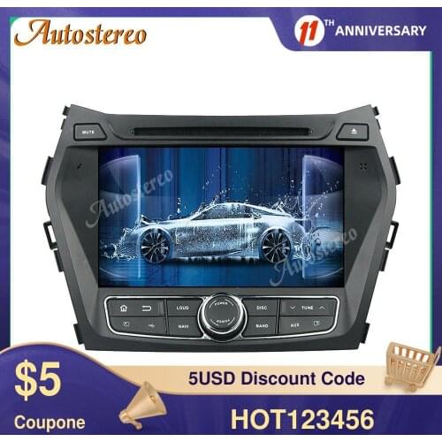 For Hyundai Santa Fe Hyundai IX45 2013-2018 Android10 Car DVD Multimedia Player Car GPS Navigation Radio Tape Recorder Head Unit