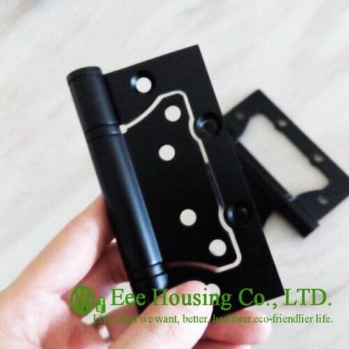 Free Shipping Black Stainless Steel sub-mother Hinges for sale 4 inches black door hinge,4pcs Easy Installation,Low noise Hinges