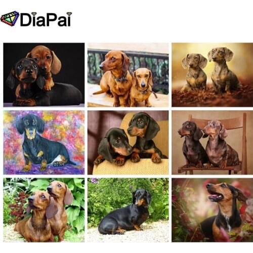 DIAPAI 5D DIY Diamond Painting 100% Full Square/Round Drill "Animal dog landscape" 3D Embroidery Cross Stitch Home Decor