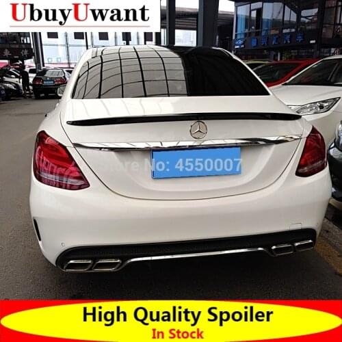 For Mercedes W205 2014-2018 ABS Spoiler Car Tail Wing Decoration Rear Trunk Spoiler For Benz W205 C180 C200 C260 C280 C300 C63