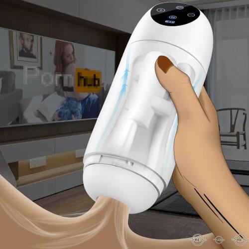 Electric Mastubation Cup Masturbator Male Powerful Vibrating Soft Silicone Mute Strong Real Sucking Blowjob Sex toys for Men