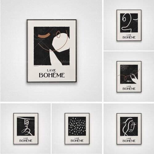 Boho Gallery, Neutral Decor, Boho Wall Art, Abstract Figure, Mid Century, Minimalist Poster, Exhibition Poster, Home Decor