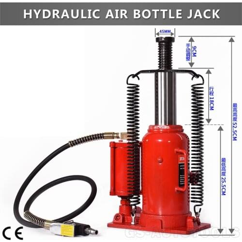 20 T hydraulic vertical pneumatic hydraulic jack pneumatic truck and bus lifting tire replacement repair and rescue spare