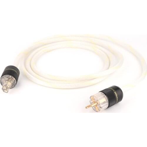Hi-end 16 core OCC Silver plated EU AC Power cable 8AG schuko Power cord with Gold Plated EU Power Connector hifi EU power wire