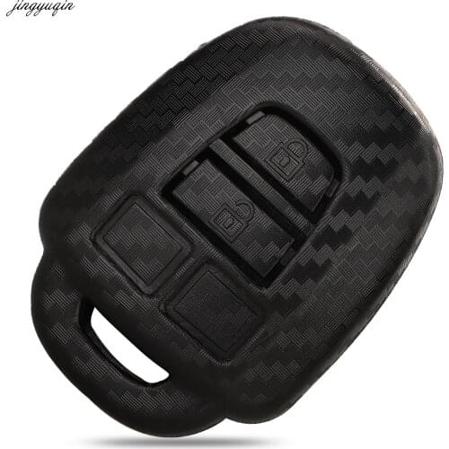 Jingyuqin 10pcs Remote Car Key Cover Matte ABS Carbon Case For Toyota Prius RAV4 Camry 2/3/4 Buttons Protector