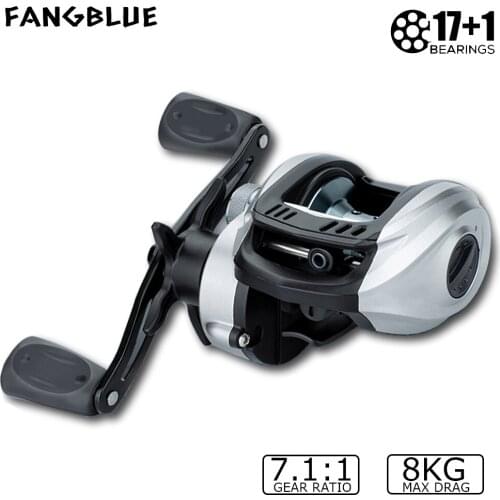 Baitcasting Reel 8KG Drag Power 17+1BB 7.1:1 Gear Ratio Fishing Wheel Freshwater Saltwater Carp Fishing Tackle Accessories