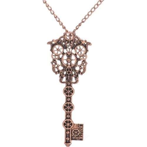Key pendant steampunk fashion necklace jewelry