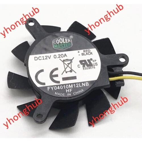 CoolerMaster FY04010M12LNB DC 12V 0.20A 37x37mm Server Cooler fan