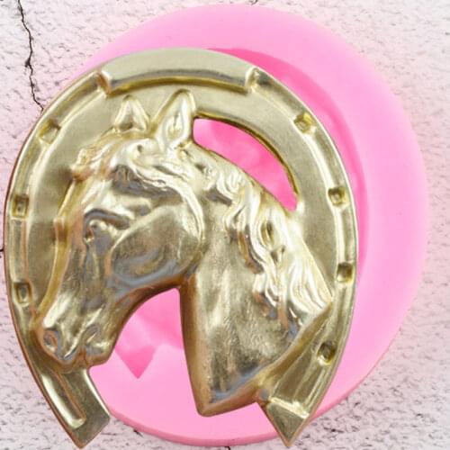 Horse Shoe Silicone Molds Horse Cupcake Topper Fondant Cake Decorating Tools Candy Chocolate 3D Craft Jewelry Resin Clay Moulds