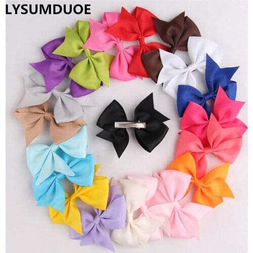 Fashion Ribbon Solid Butterfly Bow Hairpin Hair Clip 8cm Women Cute Barrette Solid Candy Boutique Girl Jewelry Hair Accessories