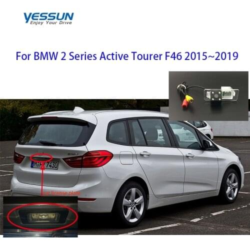 Yessun License Plate Rear View Camera 4 LED Night Vision 170 Degree HD For BMW 2 Series Active Tourer F46 2015~2019