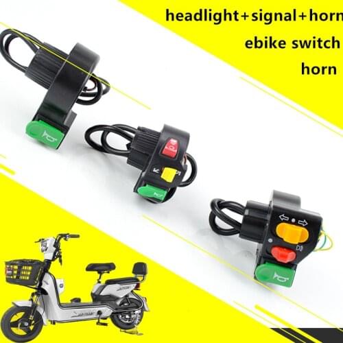 Wholesale electric bike 3 in 1 switch with headlight turn signal horn,multi-function switch for ebike and electric scooter